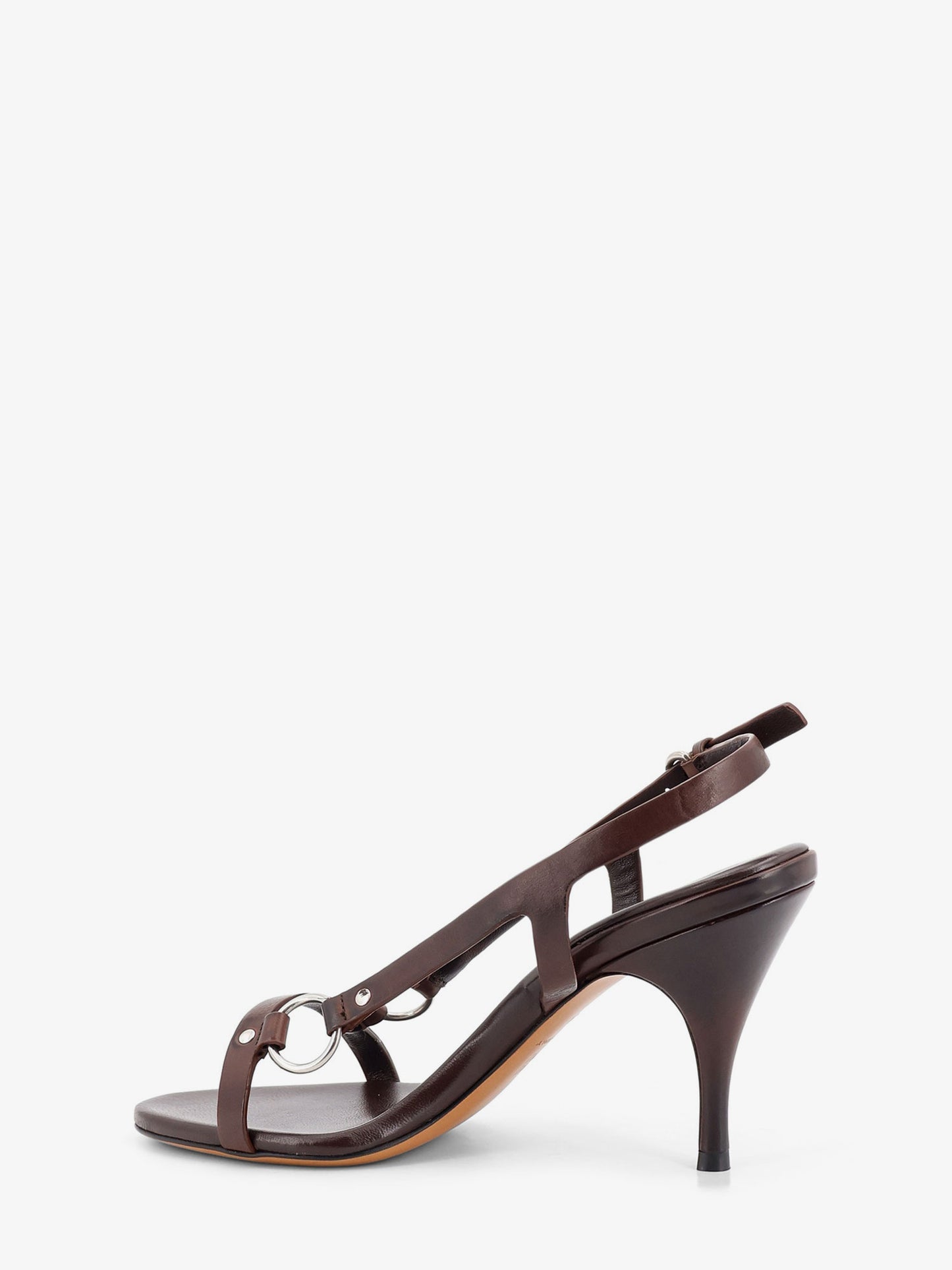 Leather sandals with metal detail