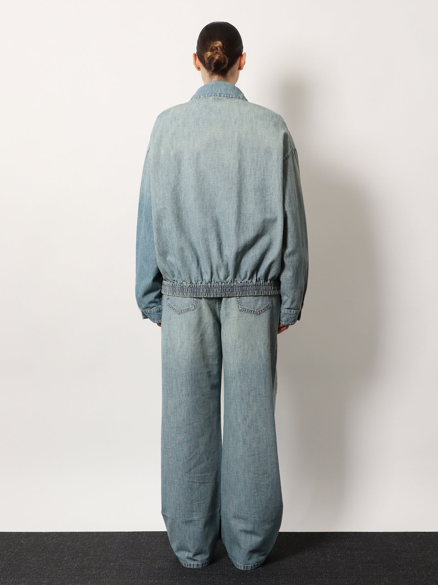 Denim Jacket with Miu Miu embroidery
