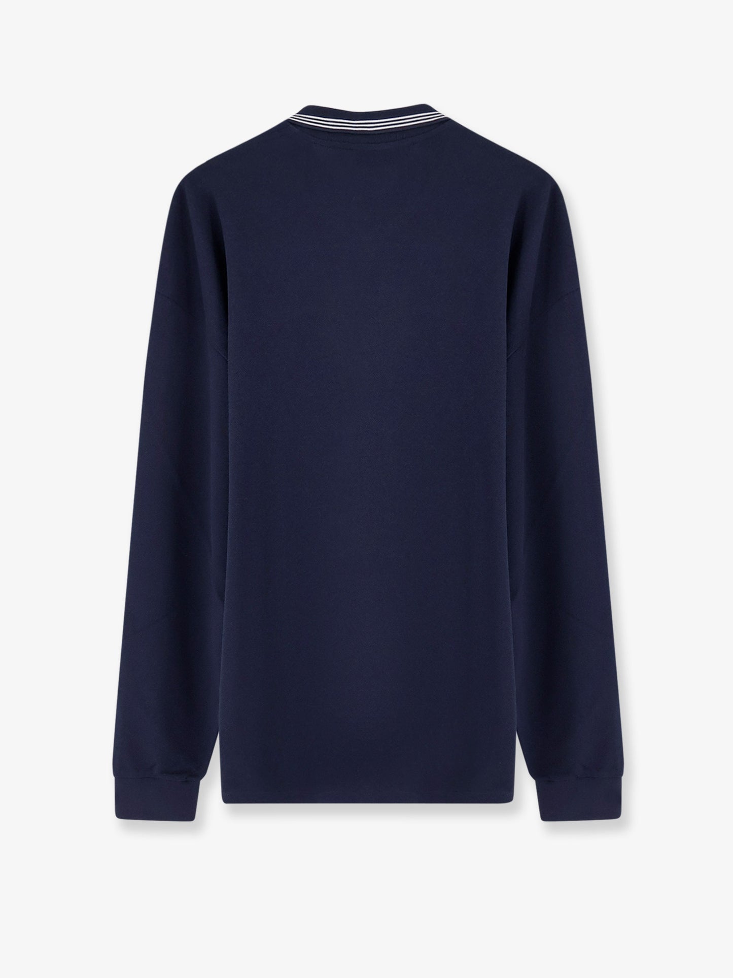 Cotton polo shirt with asymmetric metal zip detail