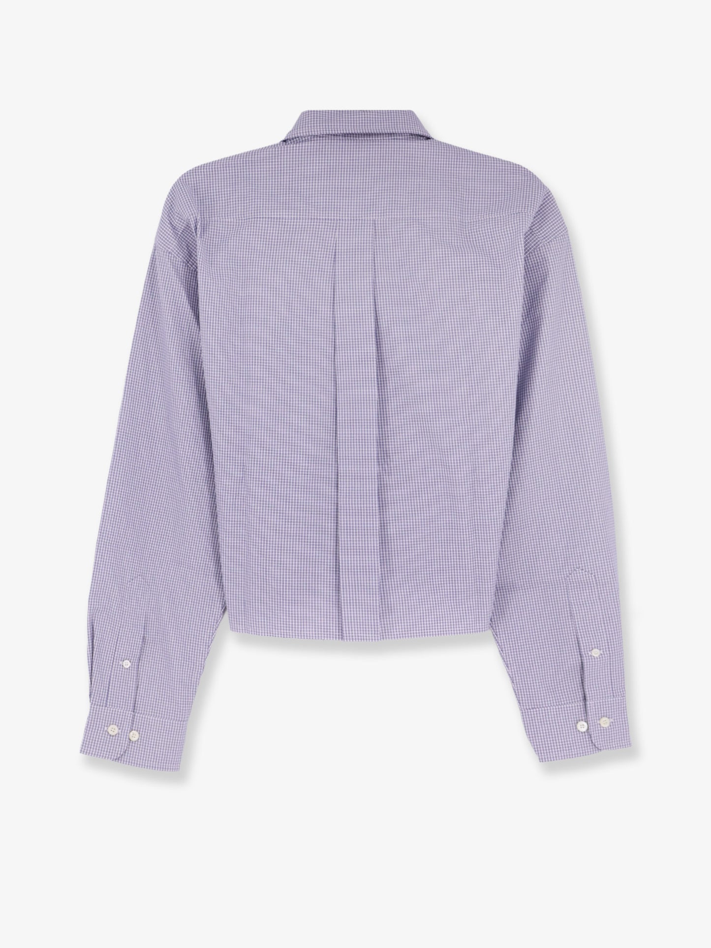 Pin check cotton shirt