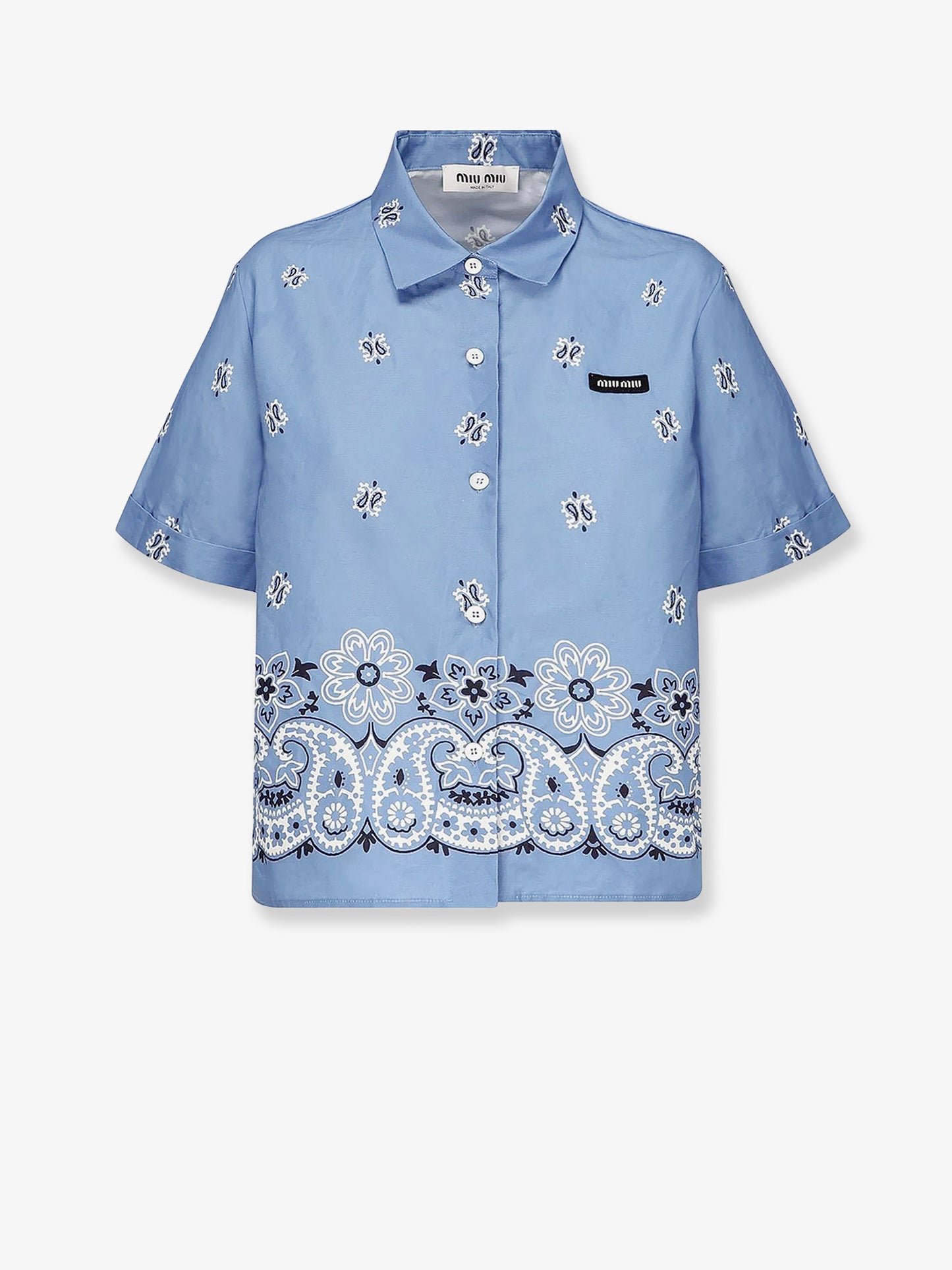 Camicia Bandana in lino e cotone