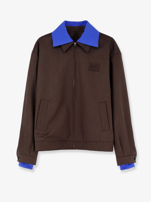 Virgin wool jacket with Logo detail