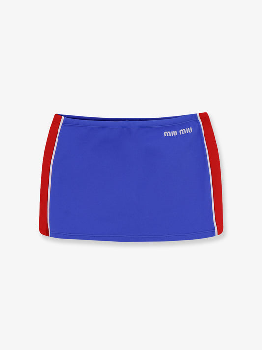 Recycled material mini skirt