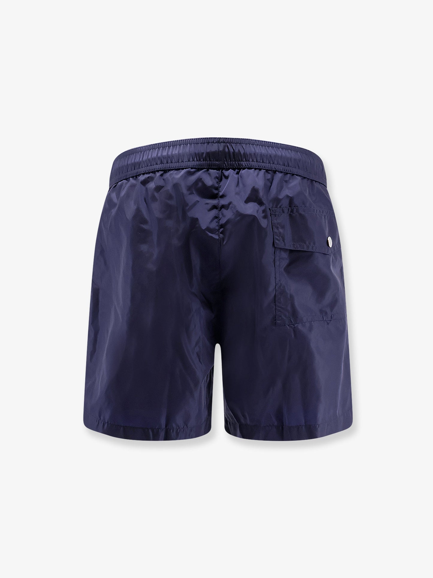 Nylon swim shorts with side logo patch