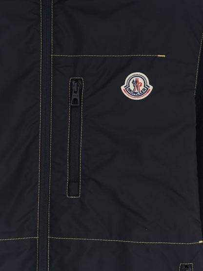 Nylon jacket with cotton inserts thumbnail