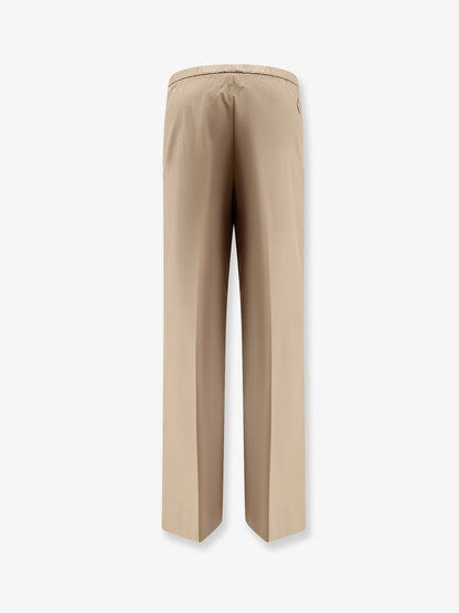 Cotton trousers with logo patch thumbnail