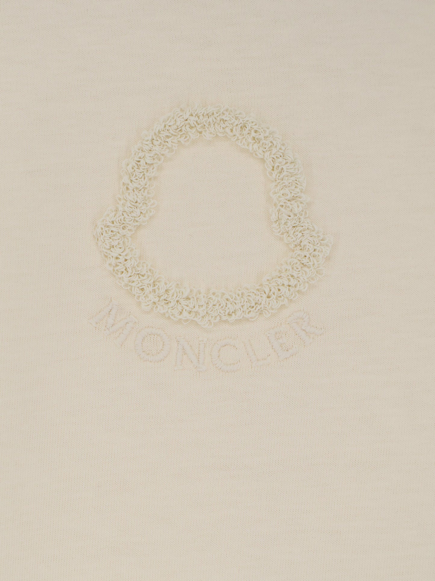 Cotton T-shirt with flocked logo on the front
