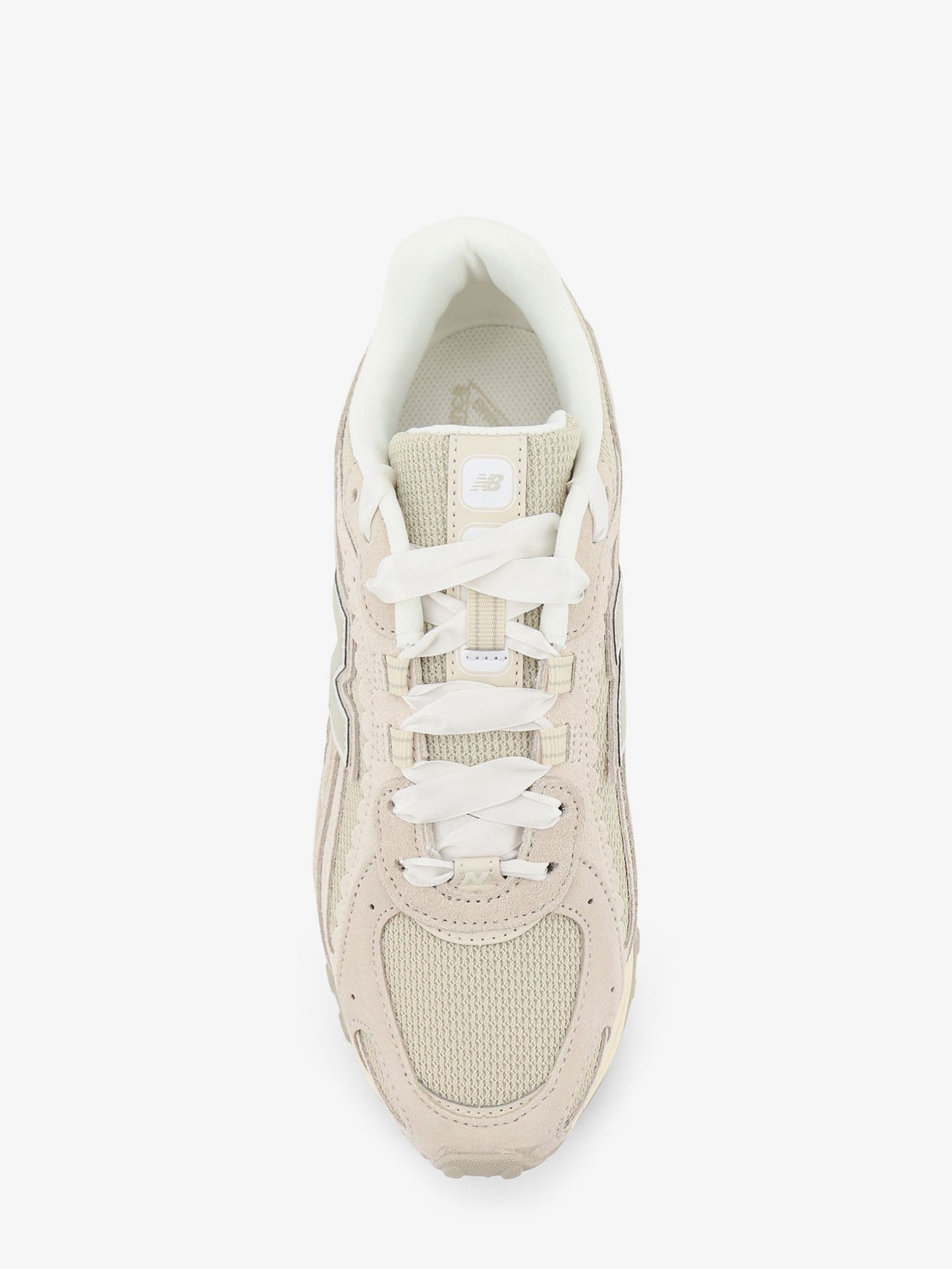 Suede and mesh sneakers with side logo