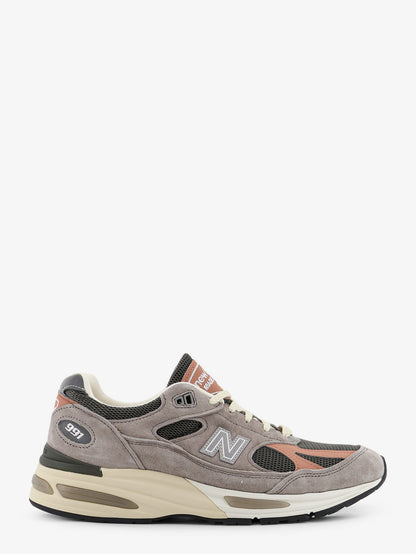 Suede and mesh sneakers with side logo thumbnail