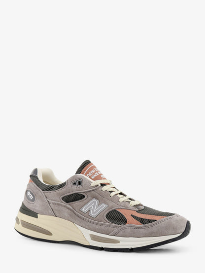 Suede and mesh sneakers with side logo thumbnail