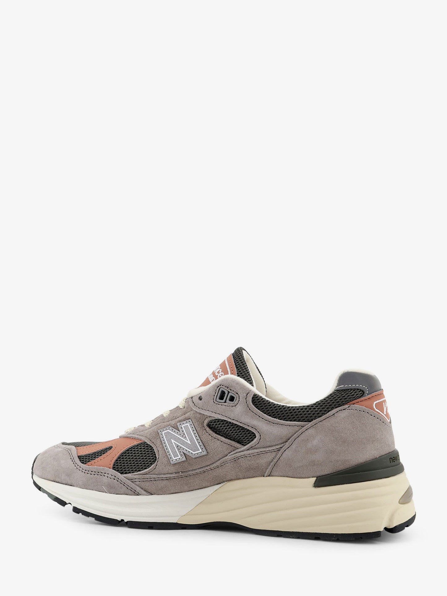 Suede and mesh sneakers with side logo