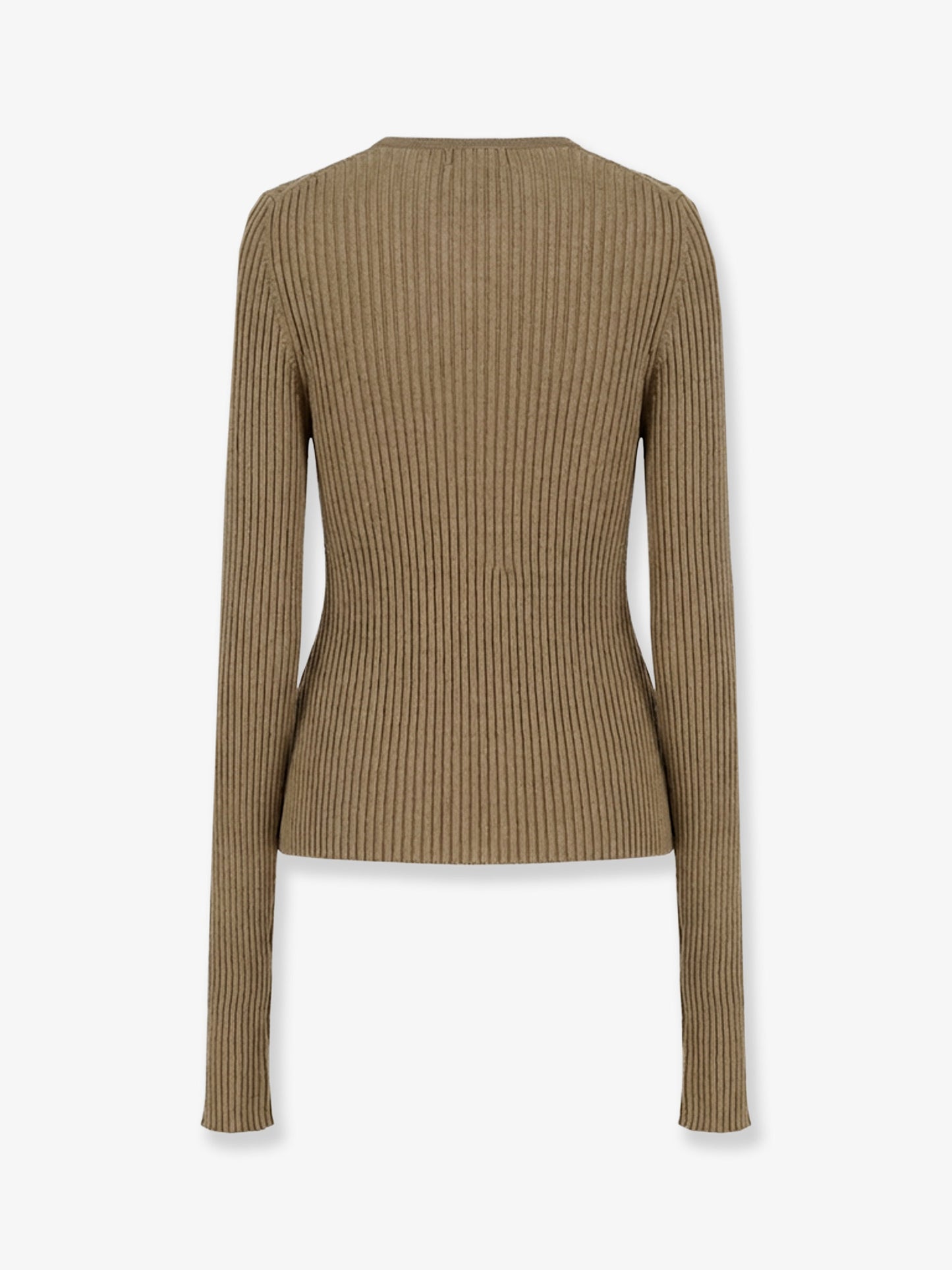 Ribbed cotton blend sweater