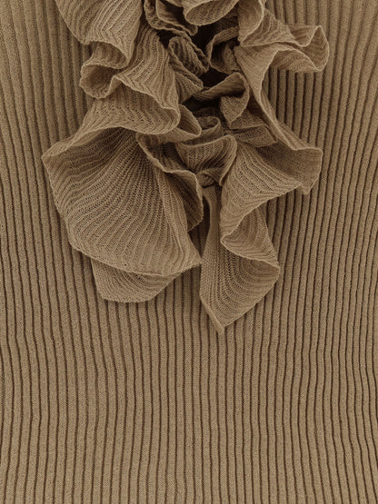 Ribbed cotton blend sweater thumbnail