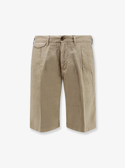 Modern Fit linen and cotton bermuda shorts thumbnail