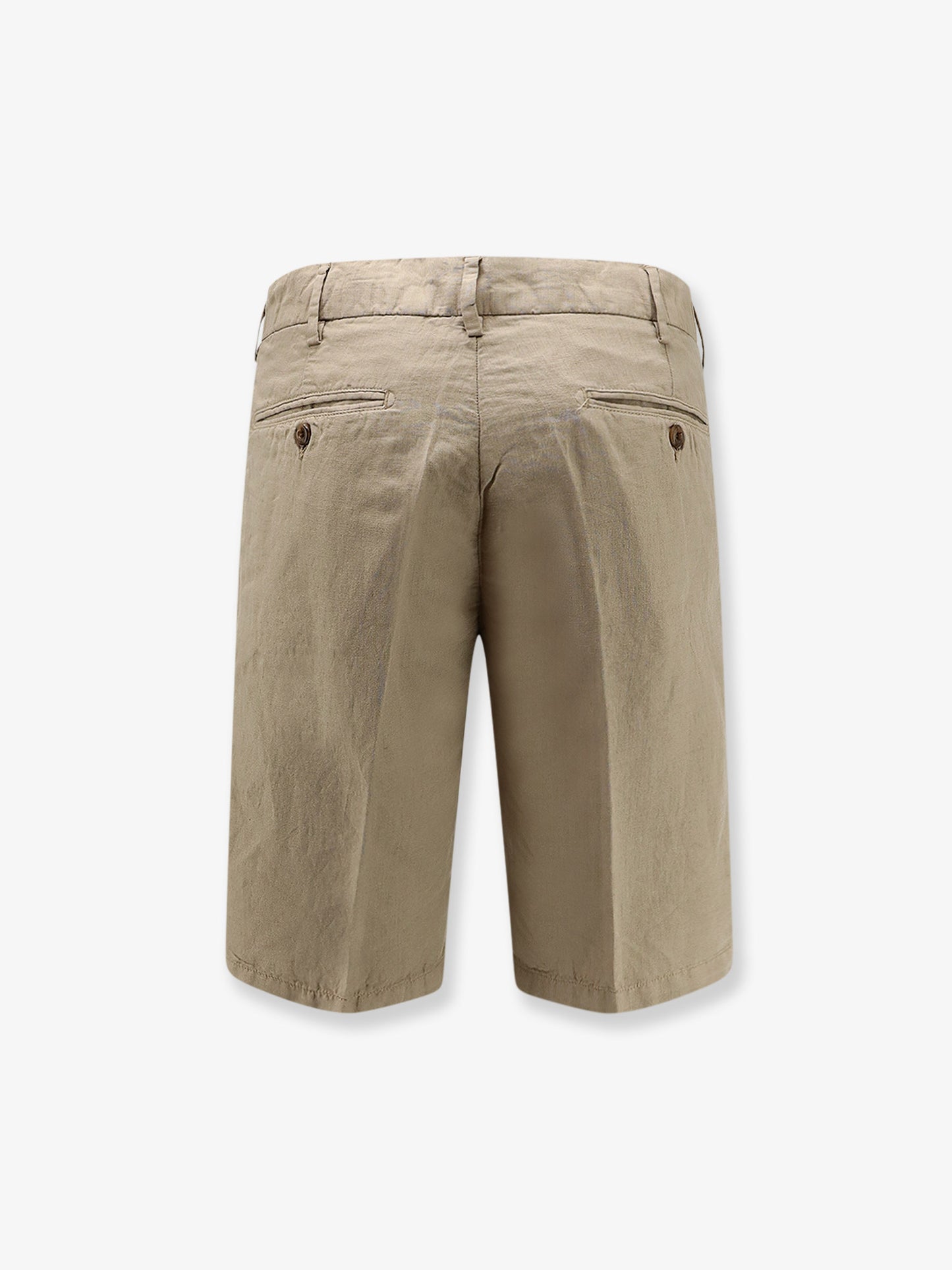 Modern Fit linen and cotton bermuda shorts