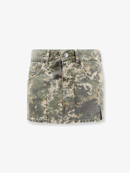 Cotton skirt with camouflage pattern thumbnail