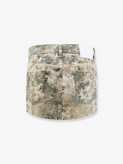 Cotton skirt with camouflage pattern thumbnail