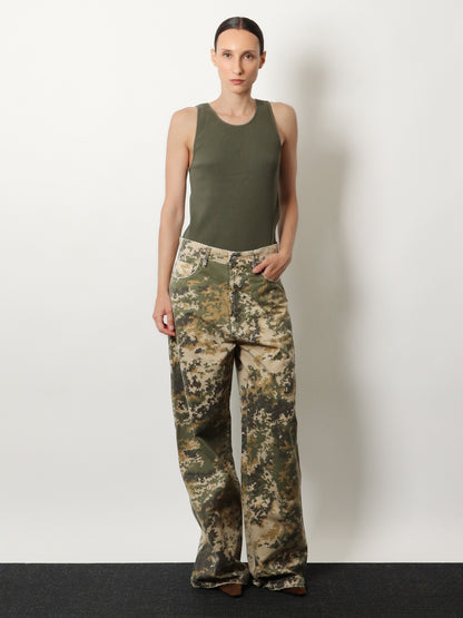 Cotton jeans with camouflage pattern thumbnail