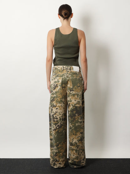 Cotton jeans with camouflage pattern thumbnail