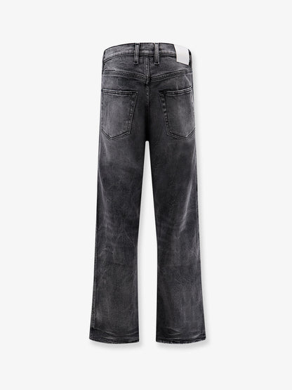 Denim trousers with back logo patch thumbnail