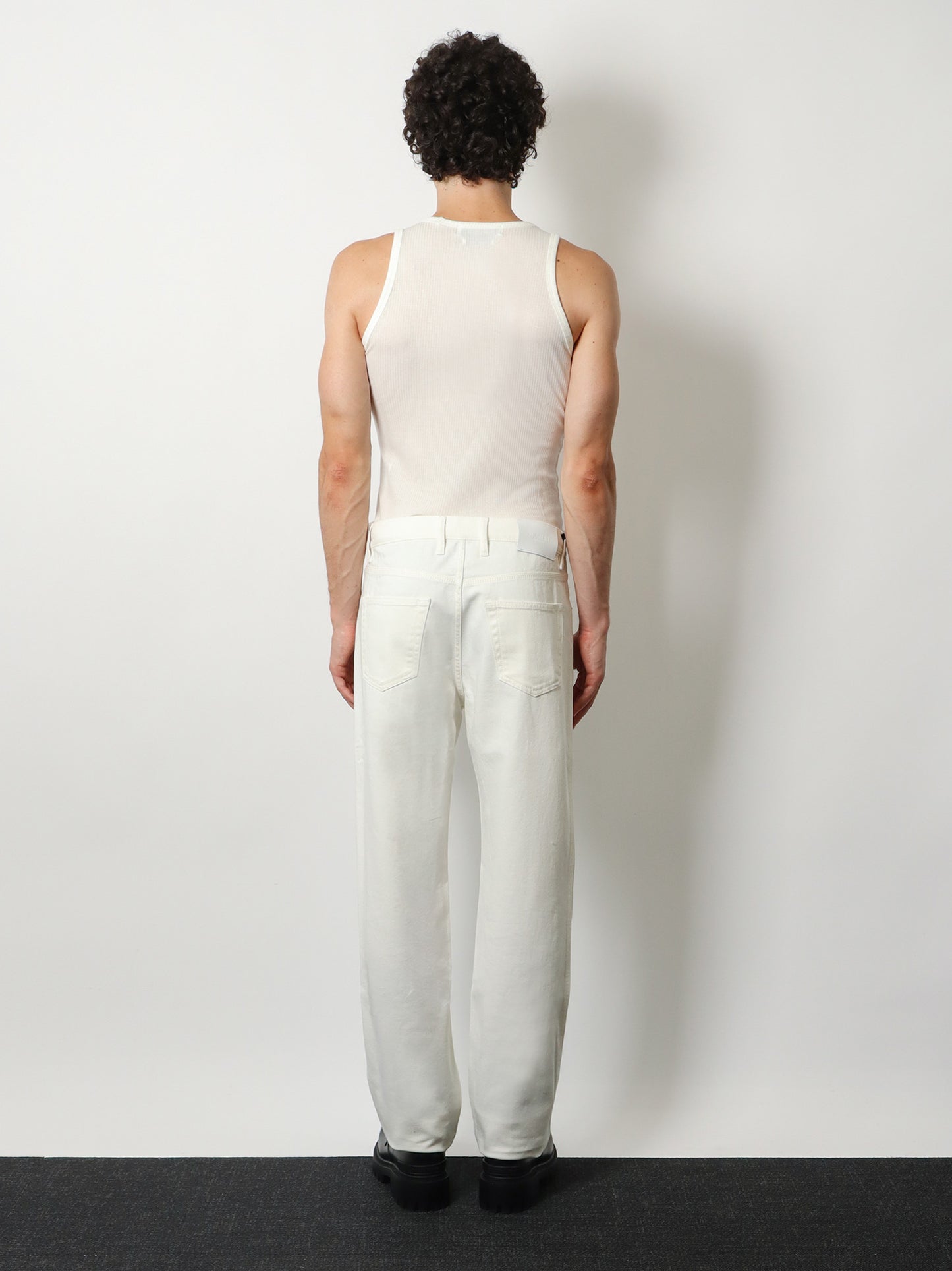 White denim trousers