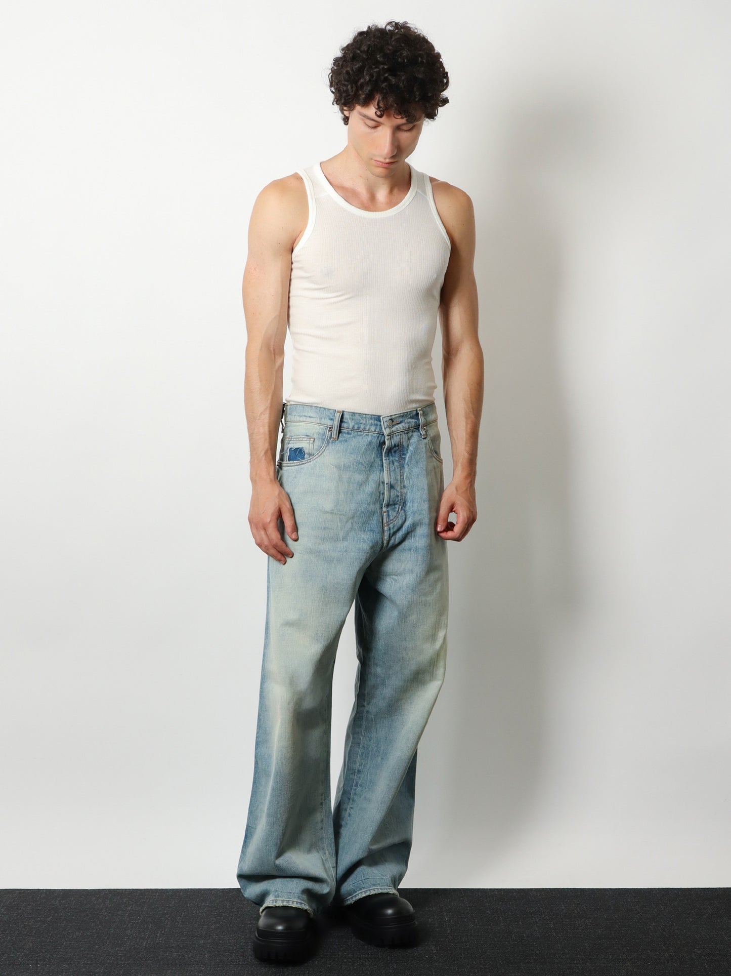 Blue denim jeans