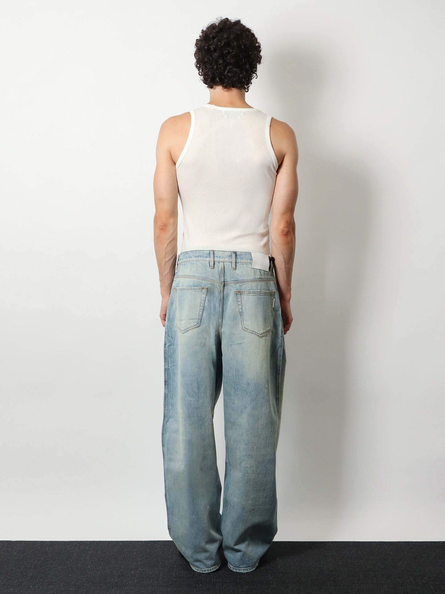 Blue denim jeans