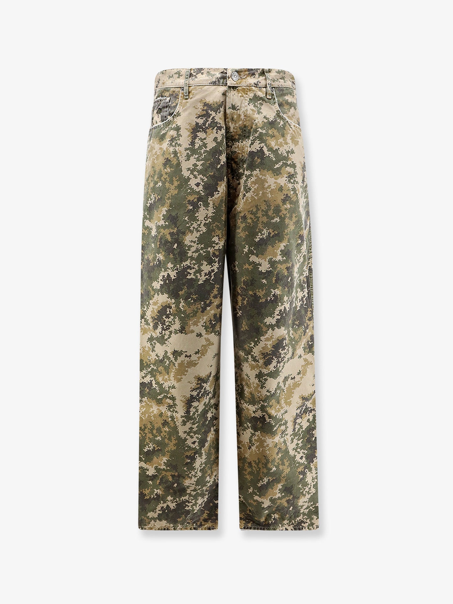Jeans in cotone con motivo camouflage