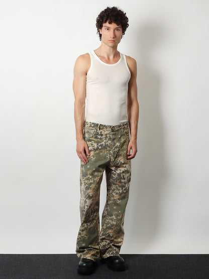 Cotton jeans with camouflage pattern thumbnail