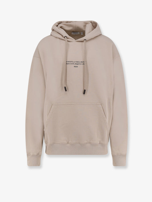 Cotton sweatshirt with frontal logo print