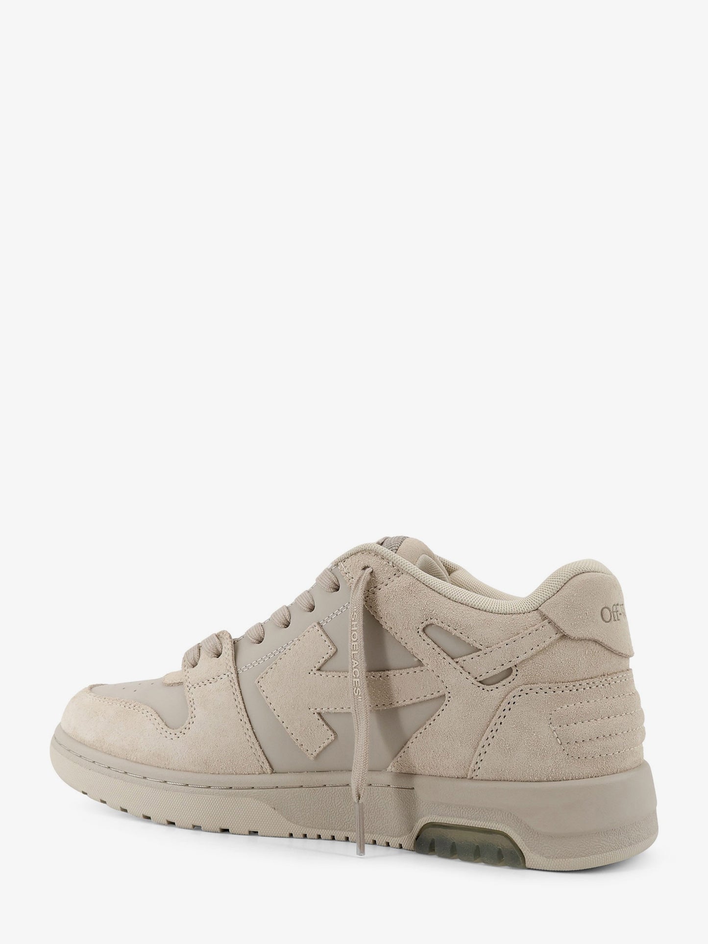 Out of Office suede and leather sneakers with iconic logo on the side