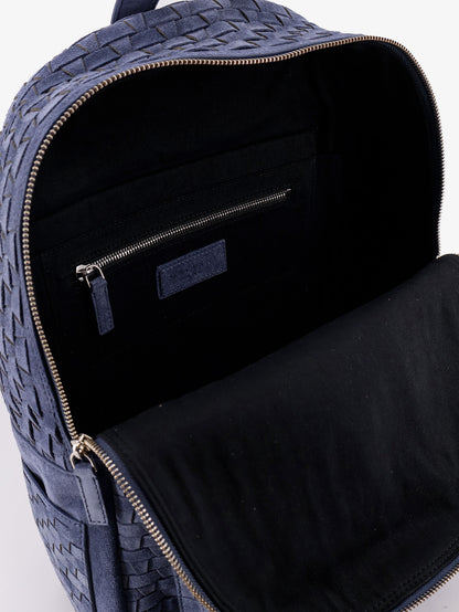 Suede backpack with woven pattern thumbnail
