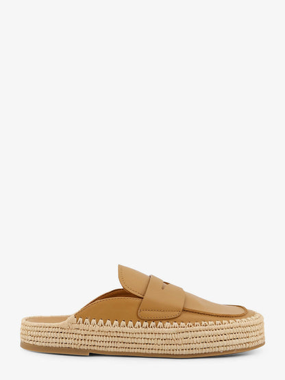 Belinda leather and raffia sandals thumbnail