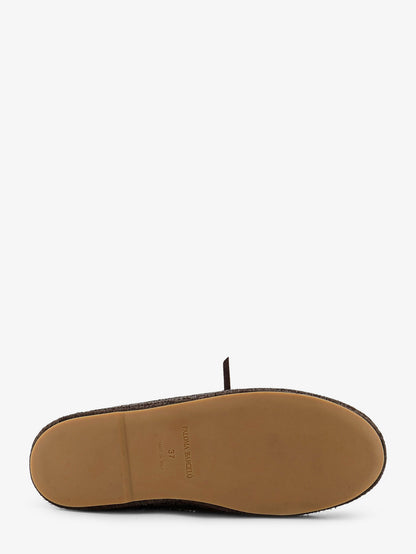 Penelope suede and raffia loafers thumbnail