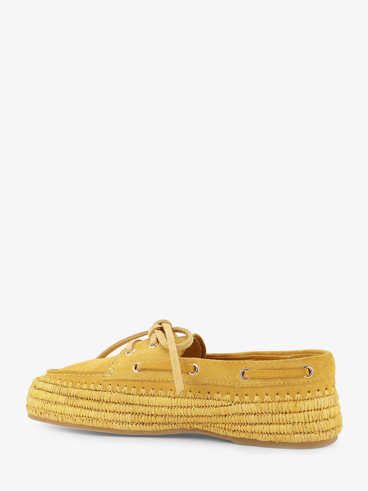 Penelope suede and raffia loafers