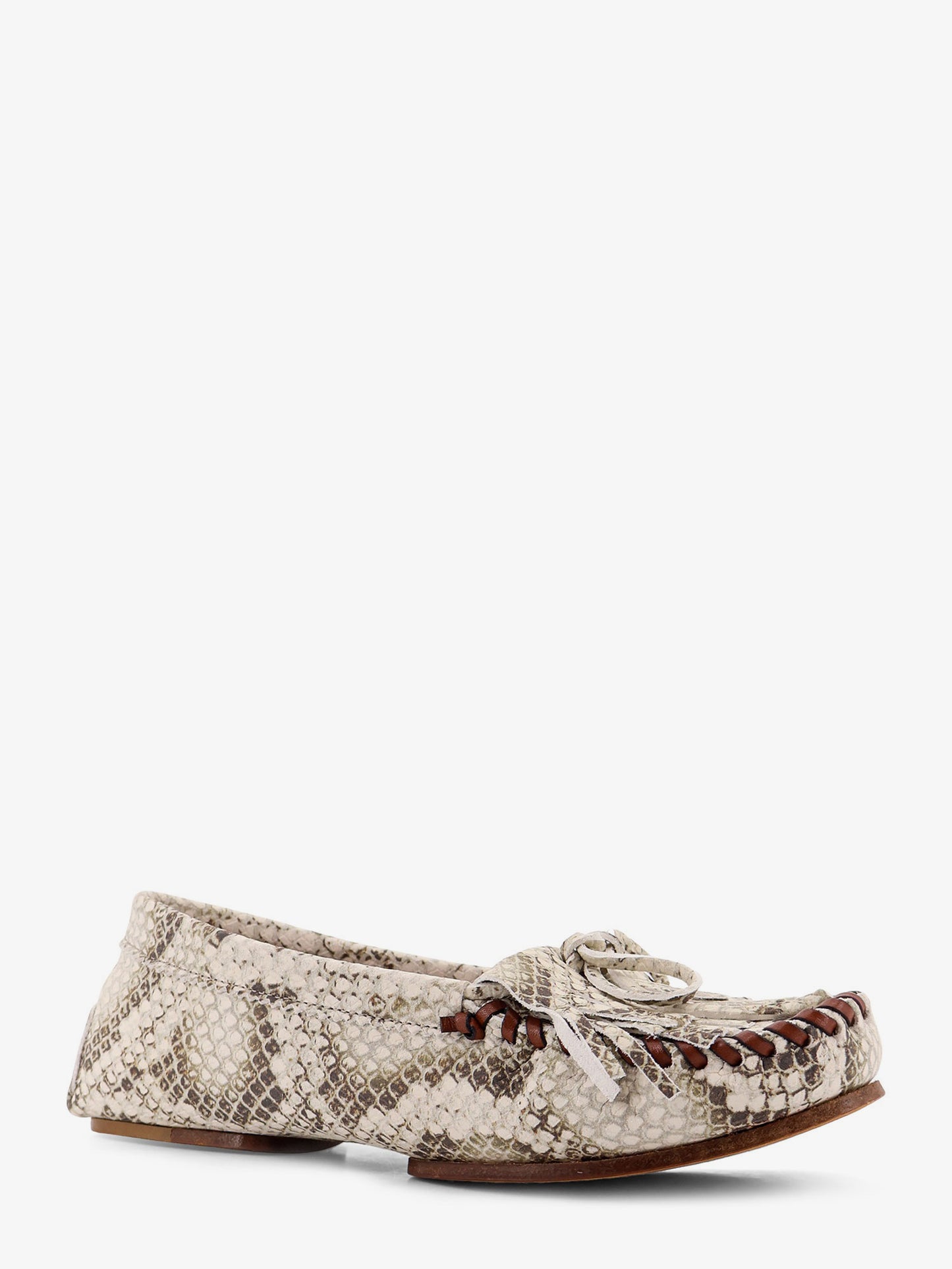 Indiana leather loafers with croco print