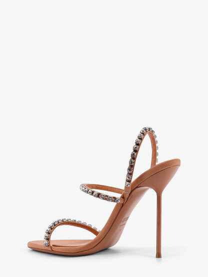 Lidia satin sandals with crystal detail thumbnail