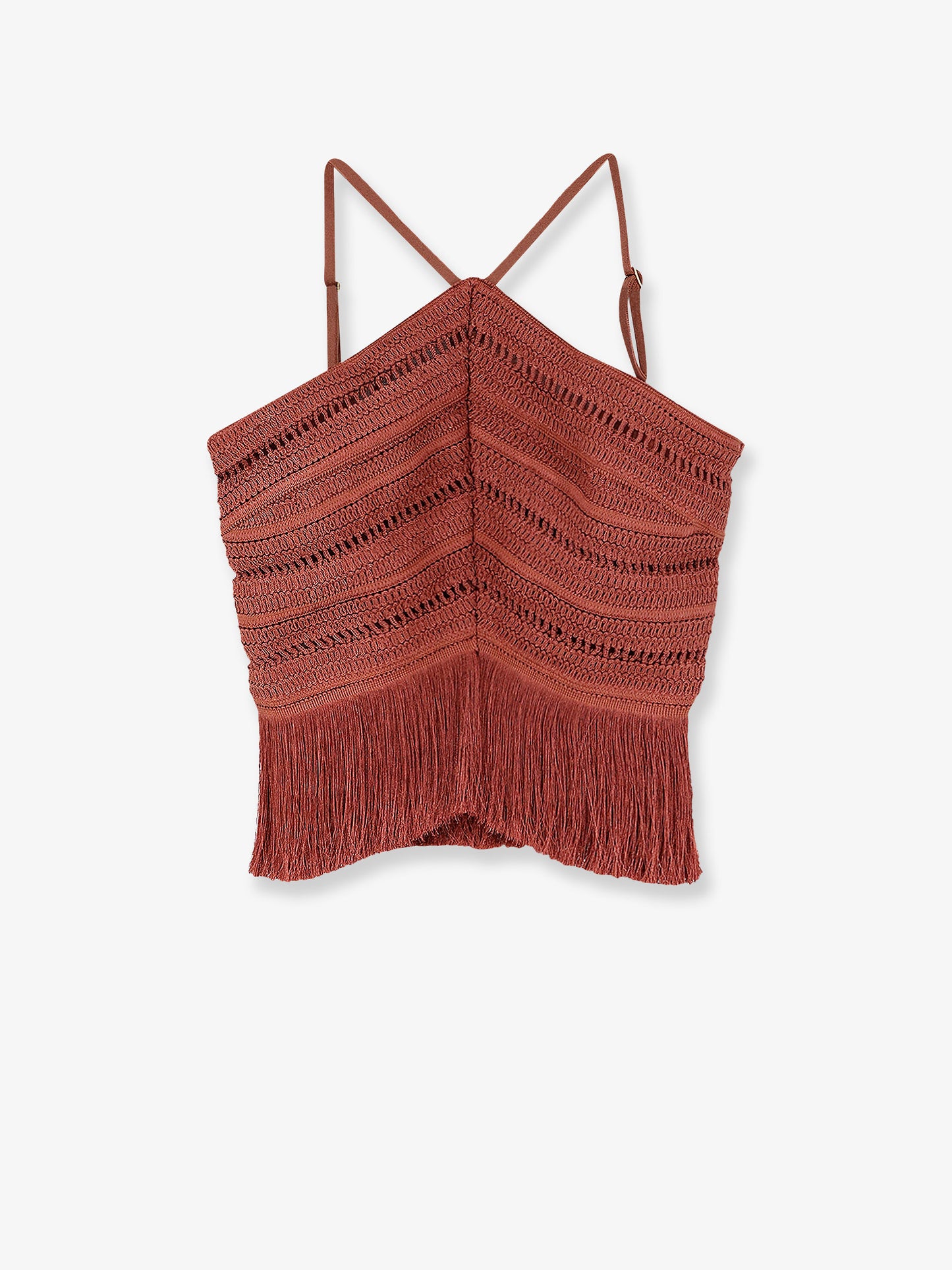 Asymmetrical top with fringes
