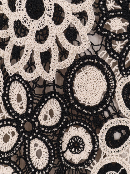 Vestito lungo in crochet con motivo floreale thumbnail