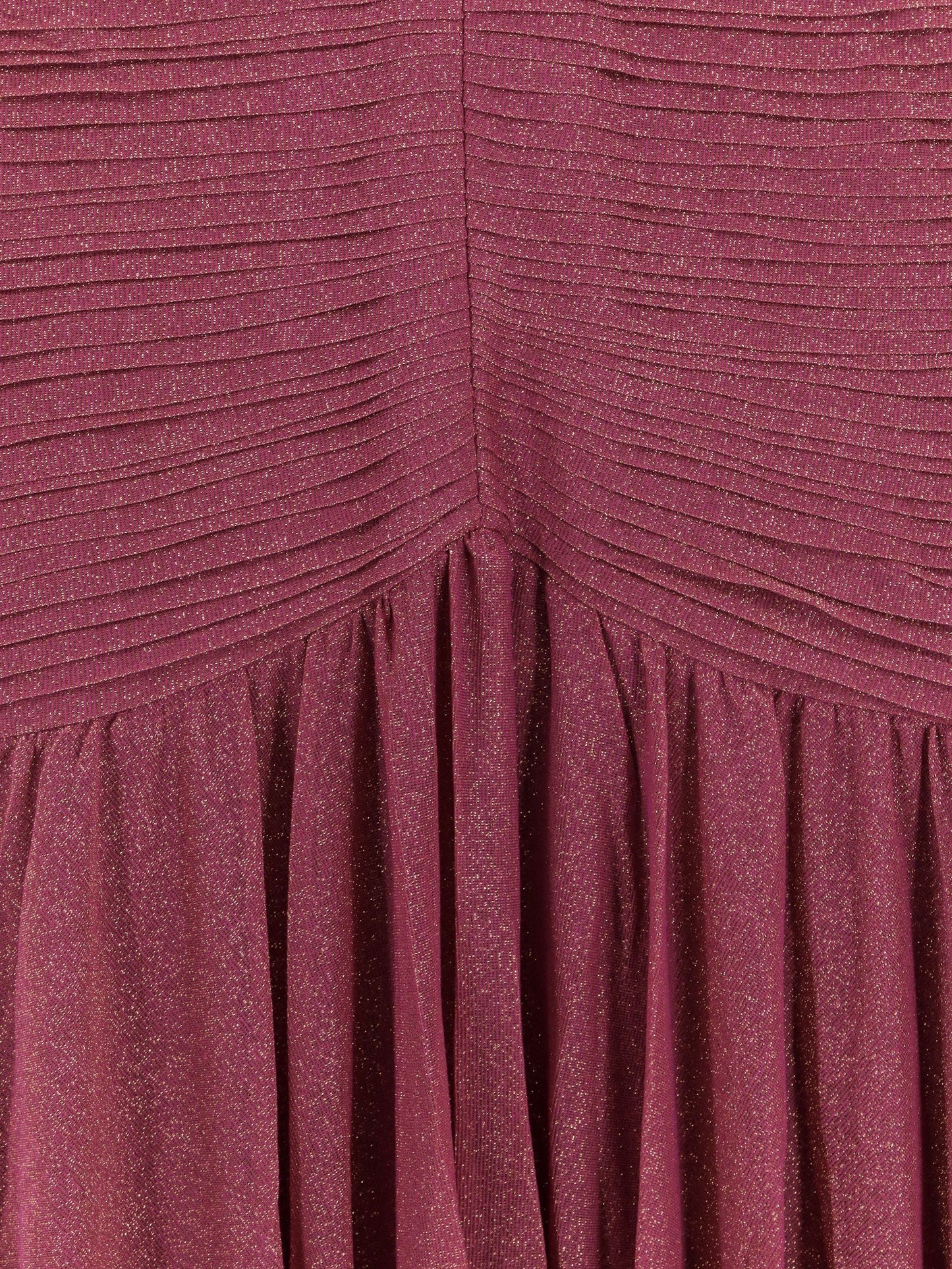 Viscose blend long dress with metallic effect