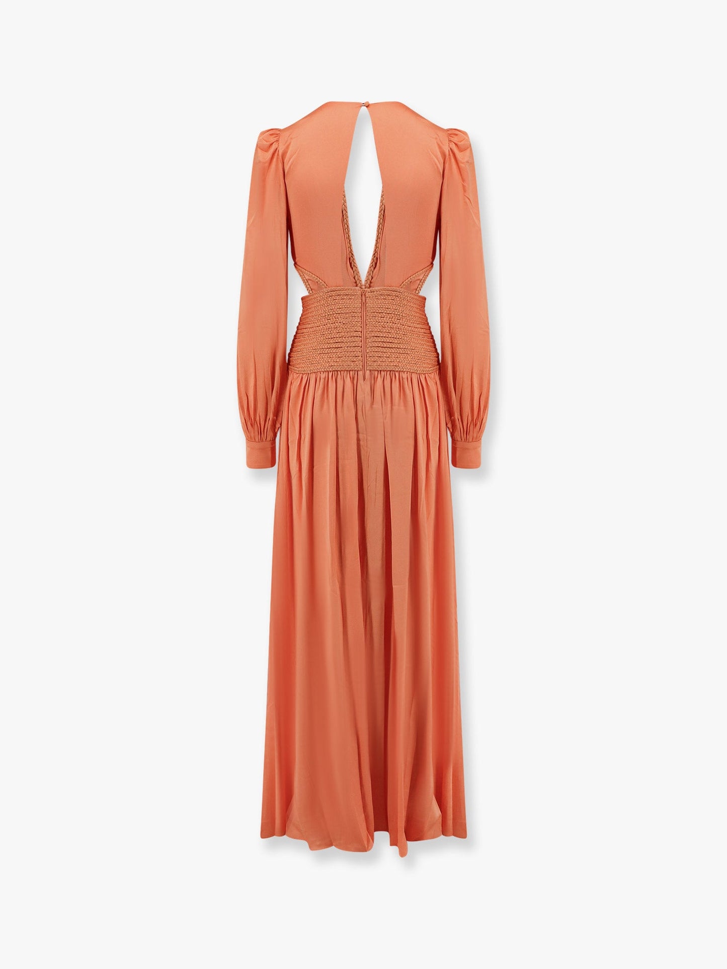 Satin sunset long dress with cut-out details