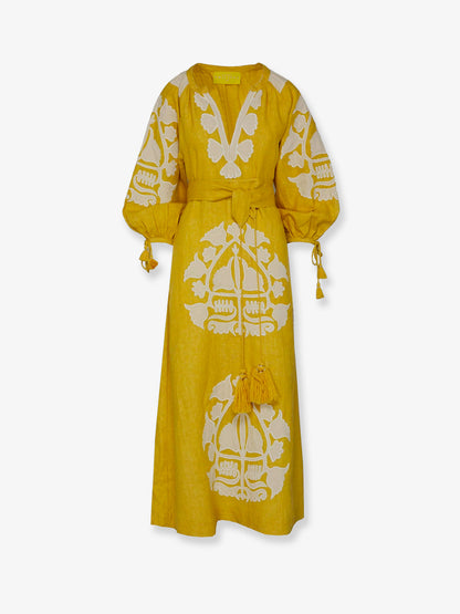 Keyra linen long dress thumbnail