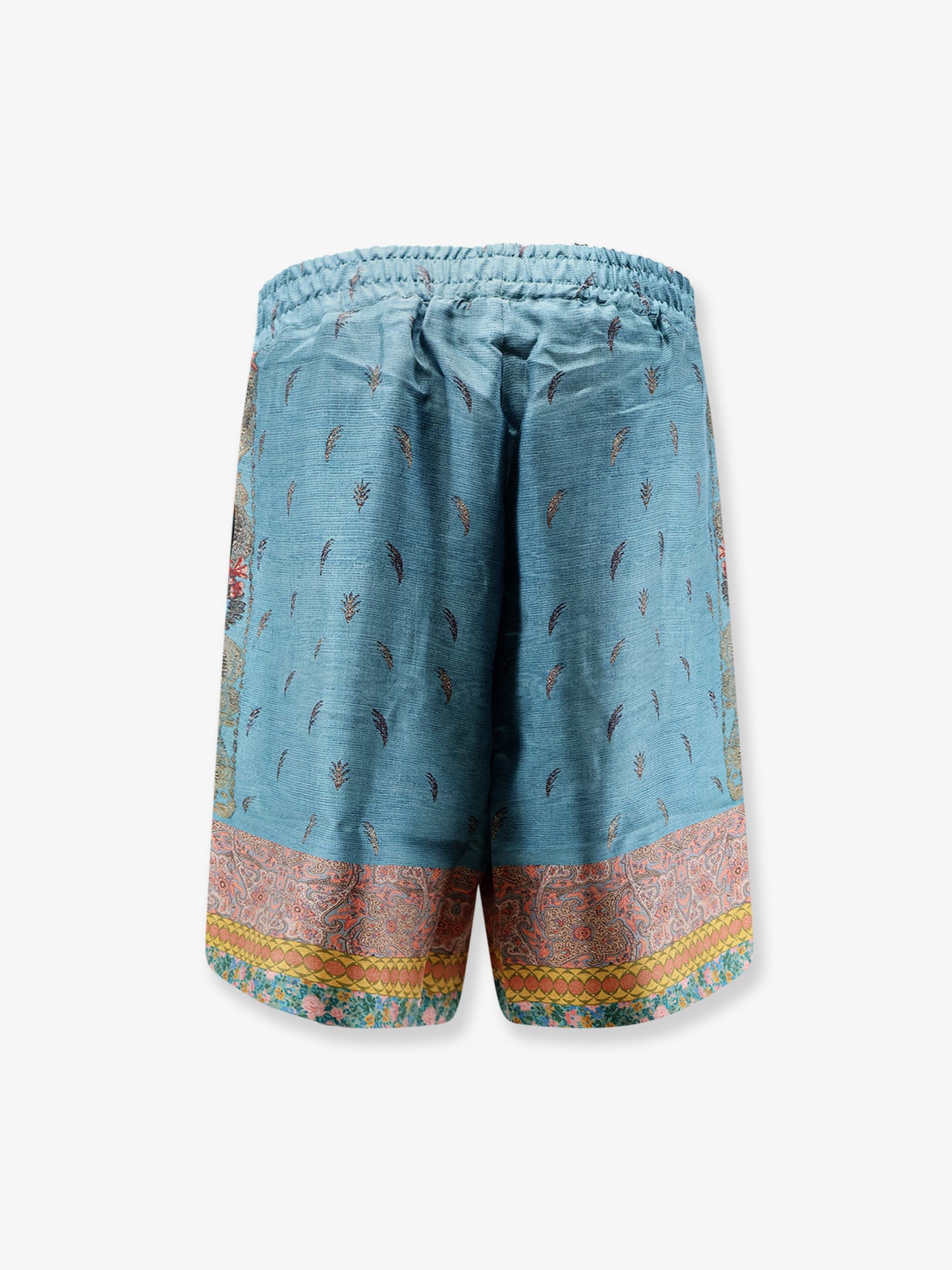 Silk bermuda shorts with floral print