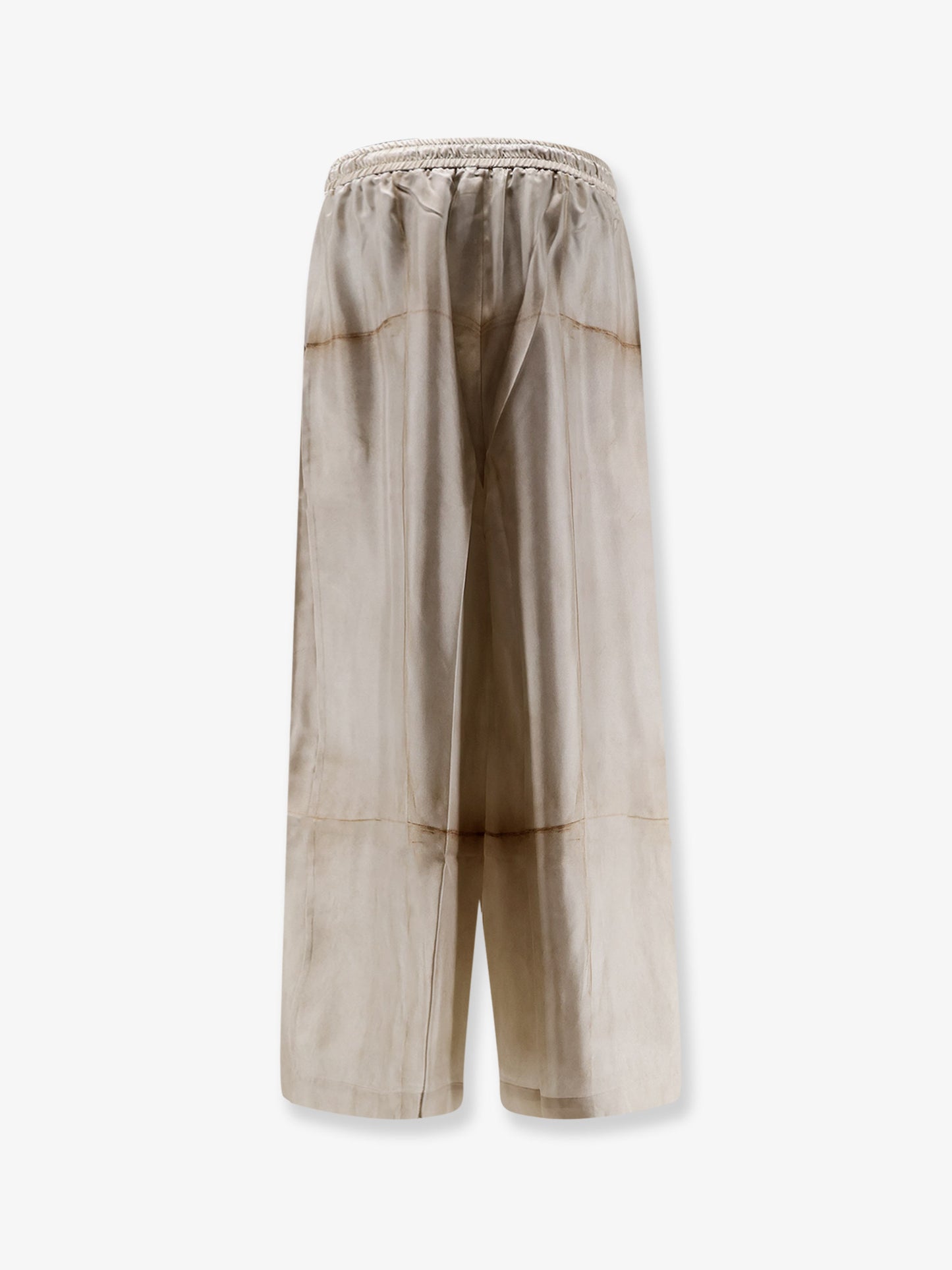 Silk trousers with floral print