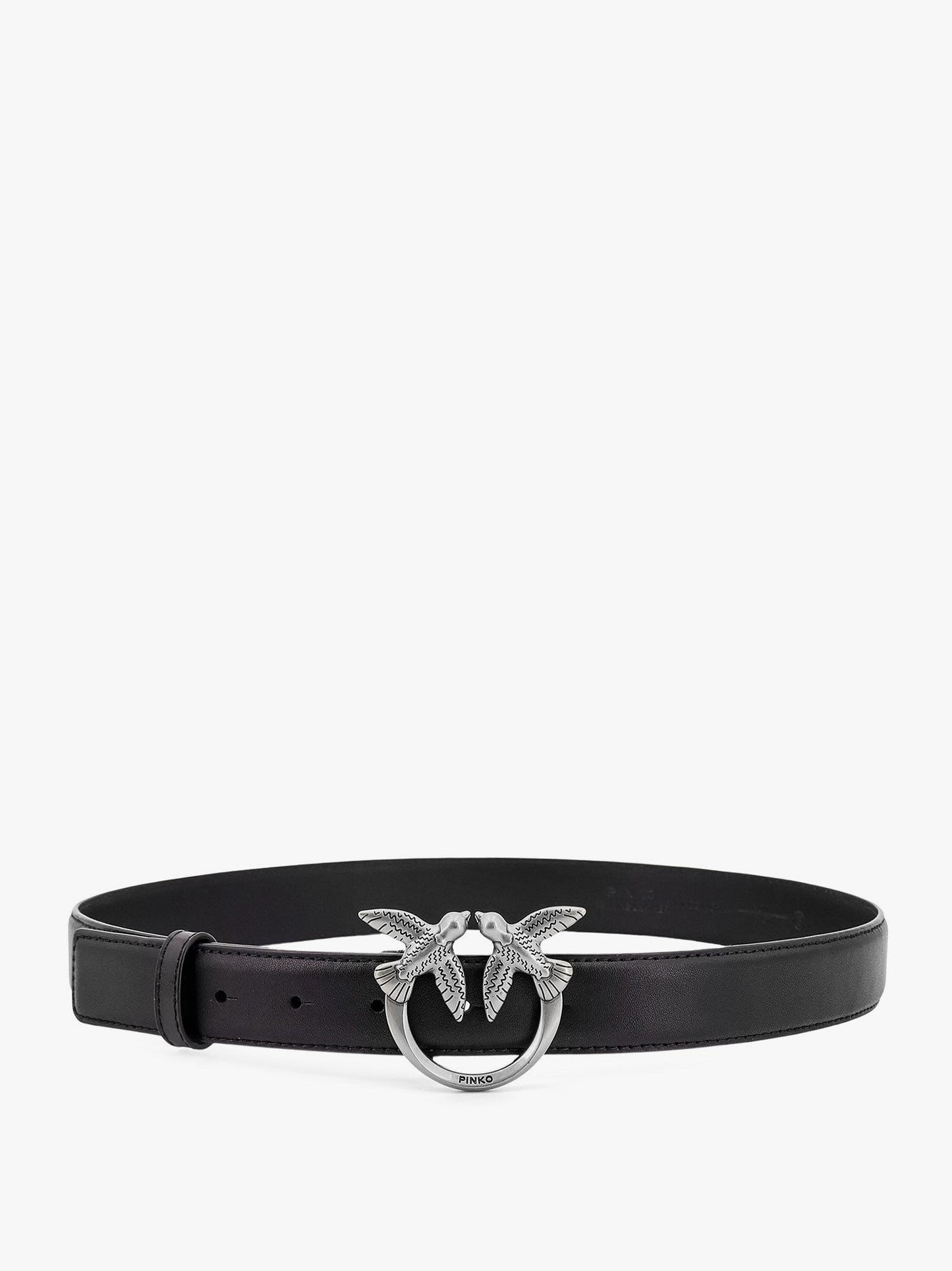Berry leather belt