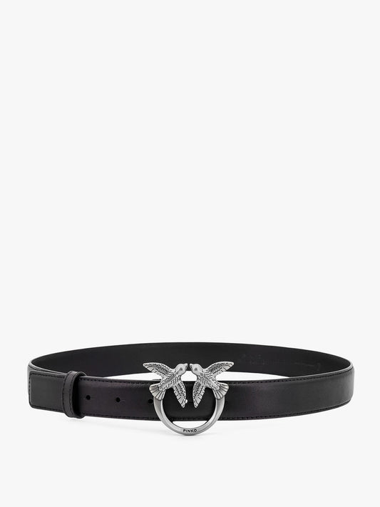 Berry leather belt