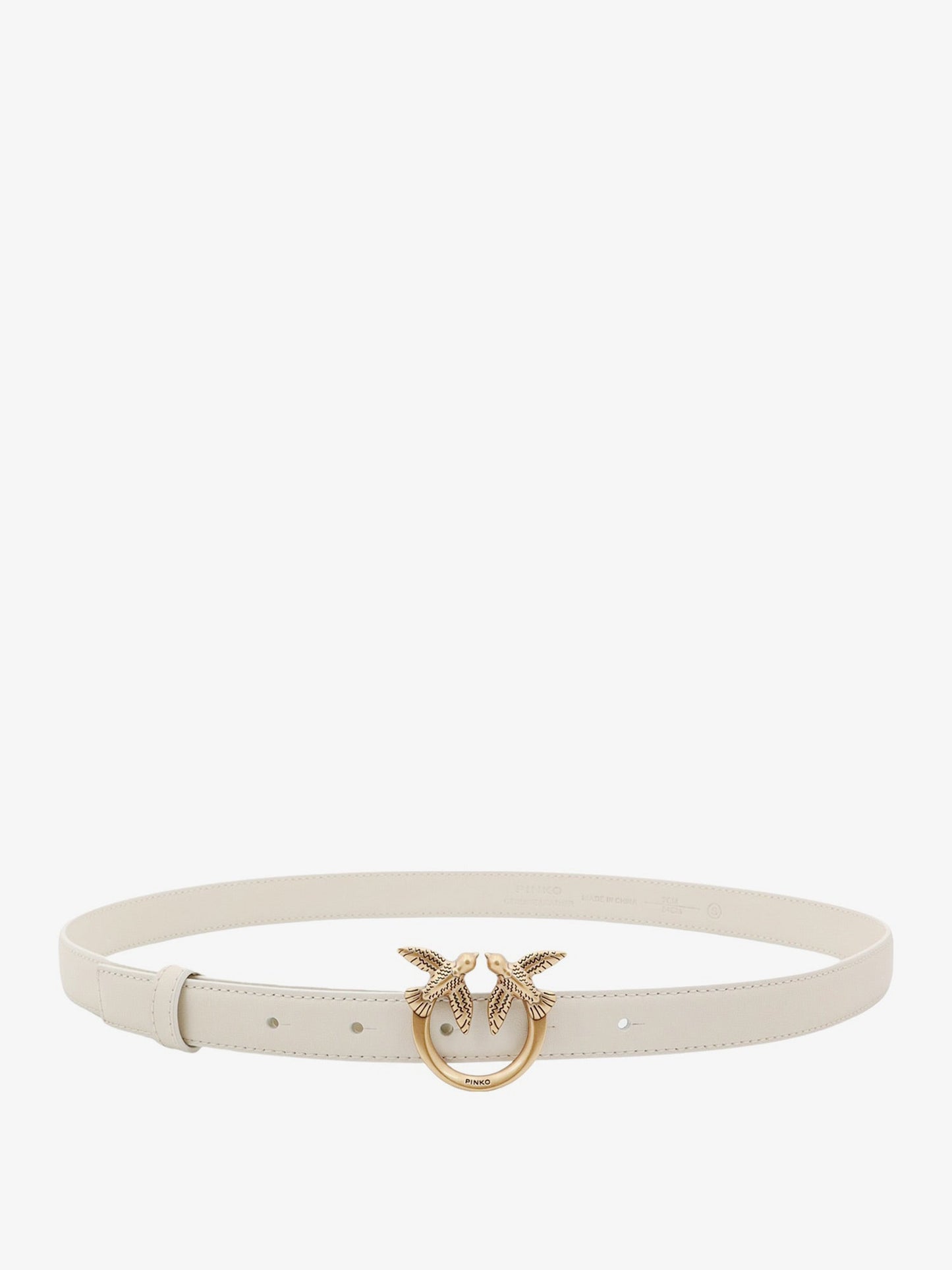 Berry leather belt