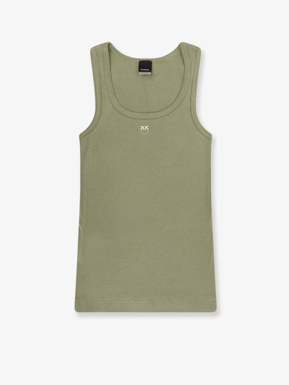 Calcolatore cotton tank top with frontal Love Birds logo thumbnail