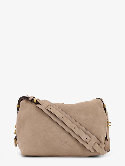 Leather shoulder bag with metal logo detail thumbnail