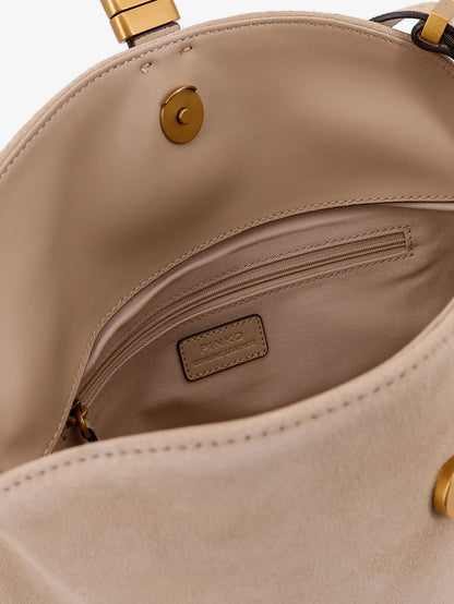 Leather shoulder bag with metal logo detail thumbnail